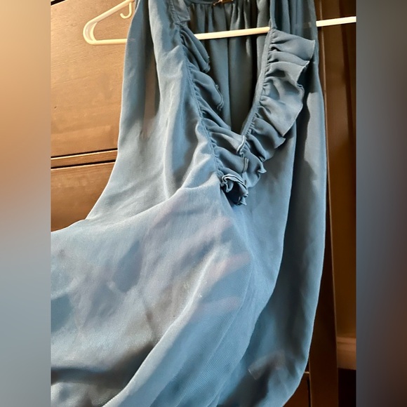 EUC JACOB Sleeveless Top, Cobalt color, Front rouched detail, SZ XS - Picture 4 of 7